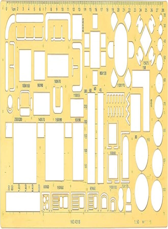 Interior Design 1:50 Scale Stencil Ruler Kj016